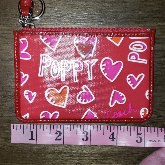 COACH Poppy Coated Canvas Graffiti Tote & Matching Coin/Card Purse Set - Picture 14 of 17